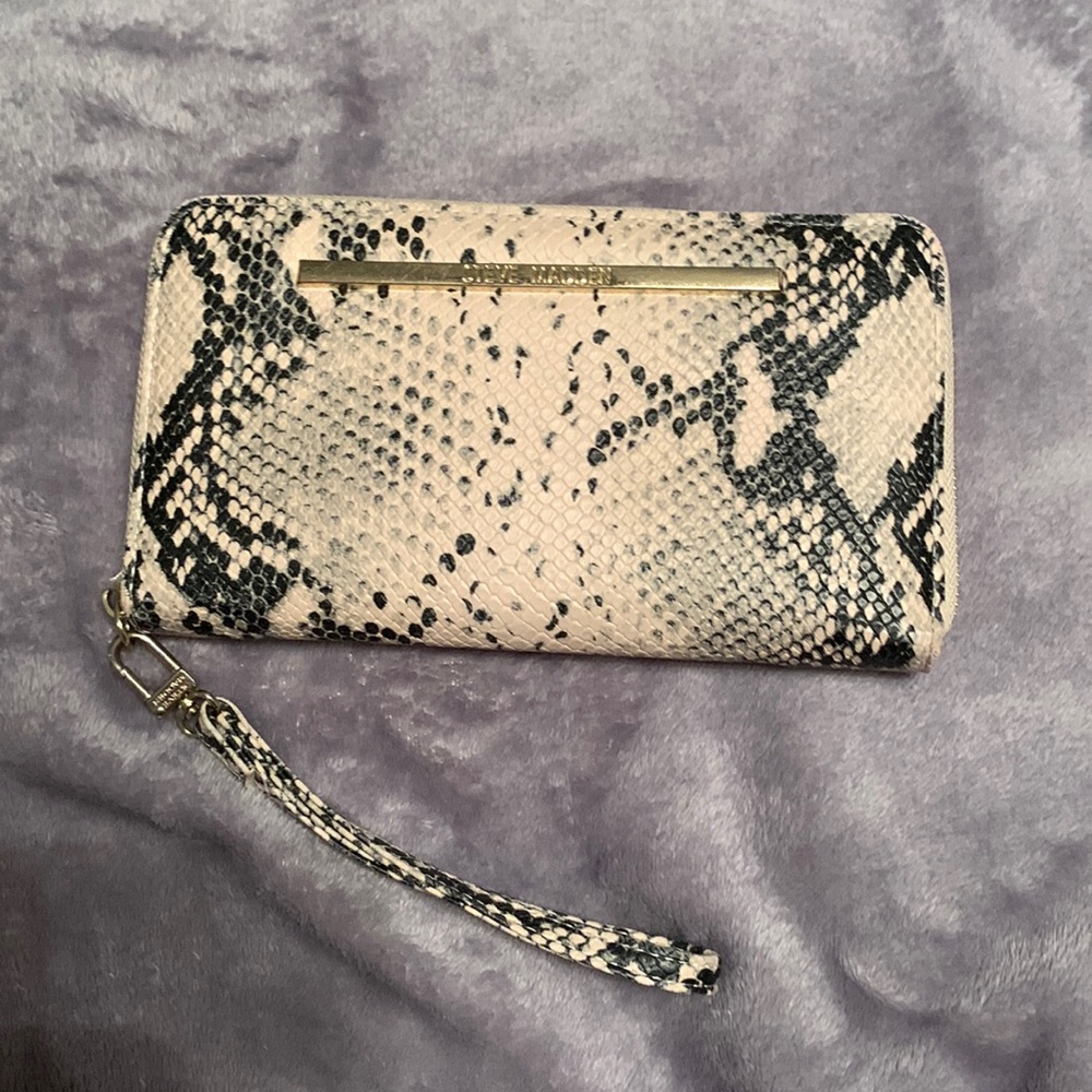Steve Madden snake print wristlet